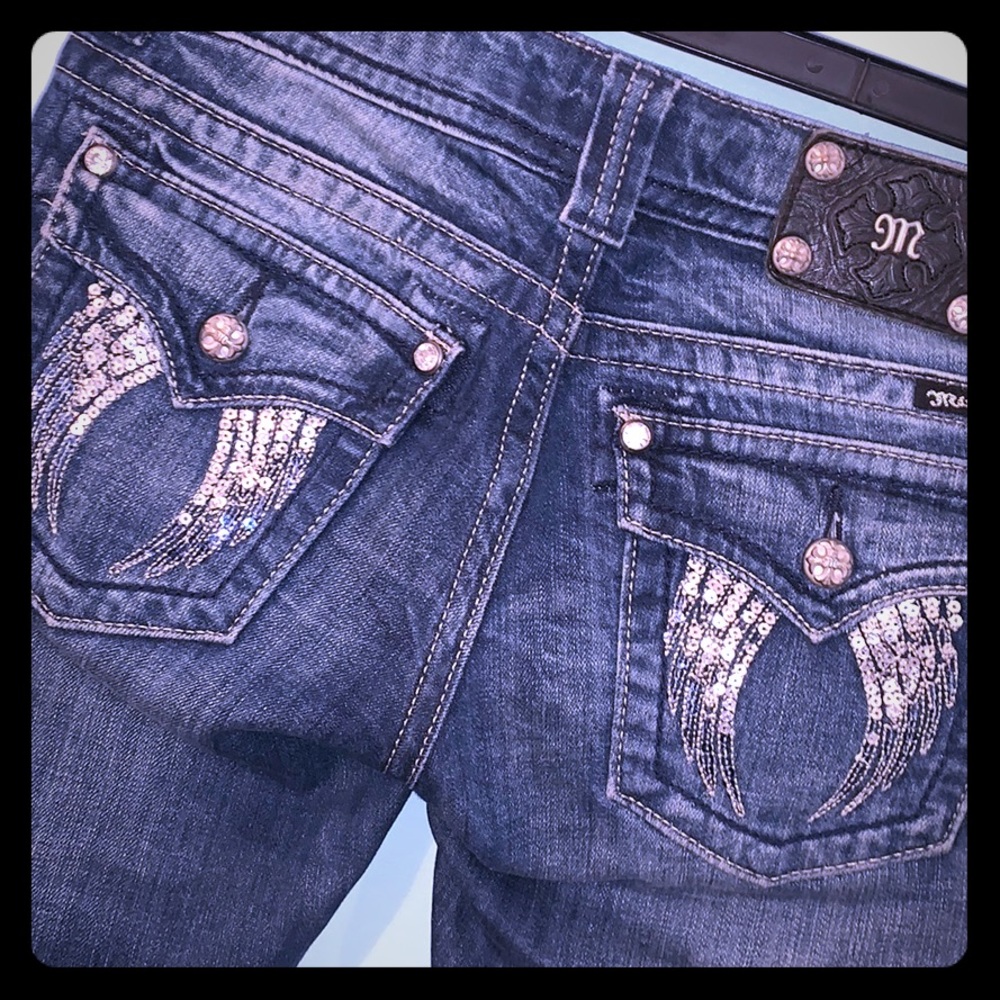 Miss Me Bootcut jeans size 28. Bling swing pockets